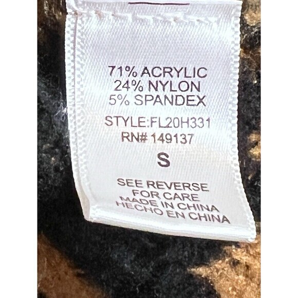 Hyfve Women’s Leopard Print Sweater Boxy Baggy Oversized Drop Shoulder S - Picture 7 of 8